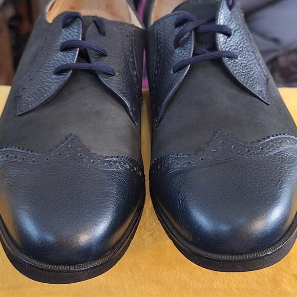 Salvatore Ferragamo Boutique Ferrara Oxford Wingtip 10.5 Italy Leather Designer - Picture 3 of 9